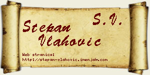 Stepan Vlahović vizit kartica